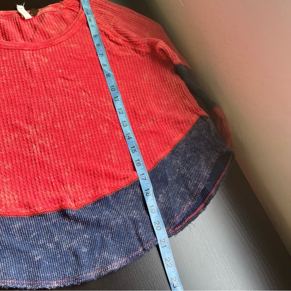 We The Free Thermal Waffle Knit Shirt Size Medium - Picture 5 of 7